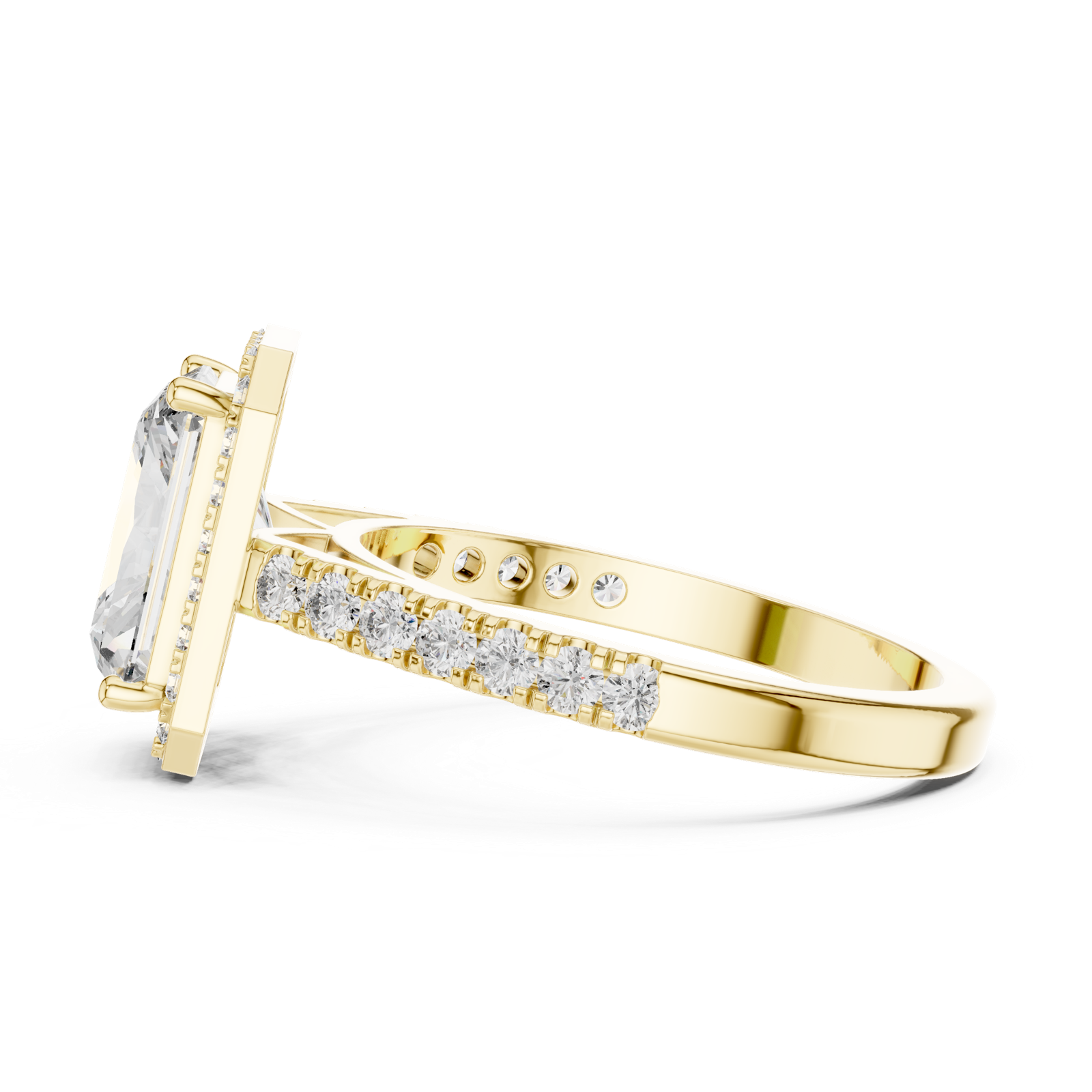Gold Ring DDLR-202, Yellow Gold, view 3