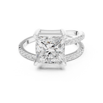 Gold Jewelry L35-39, Princess center stone, White Gold, view 4