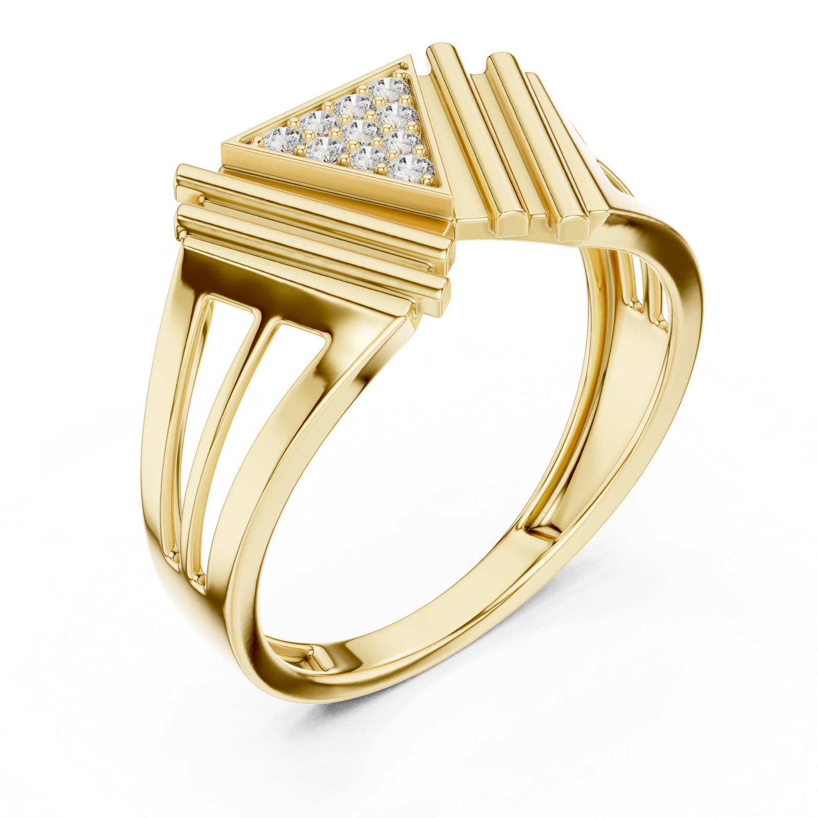 Gold Ring LR-01 (38), Yellow Gold, view 2
