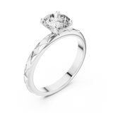 Gold Ring LR-0020, White Gold, view 2