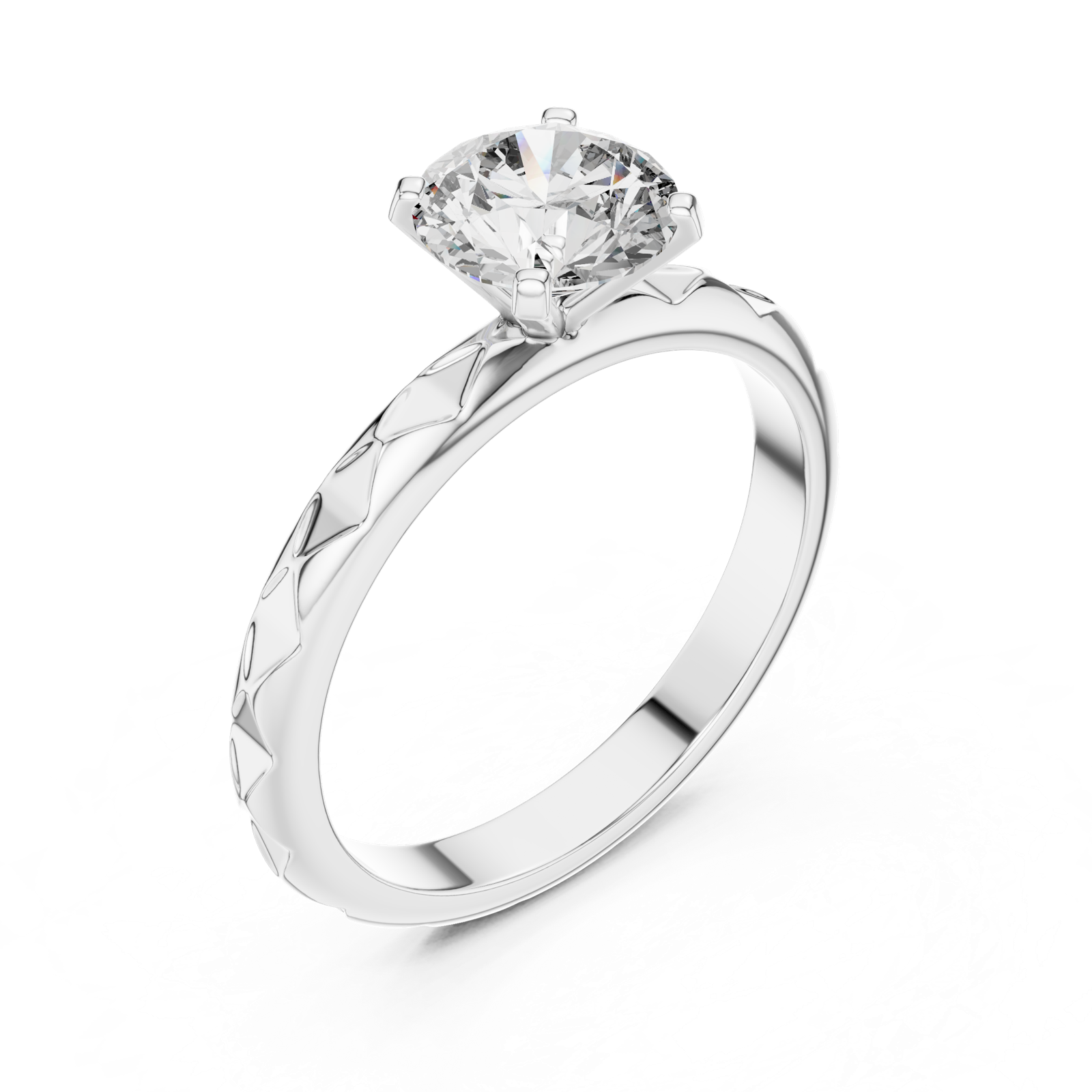 Gold Ring LR-0020, White Gold, view 2