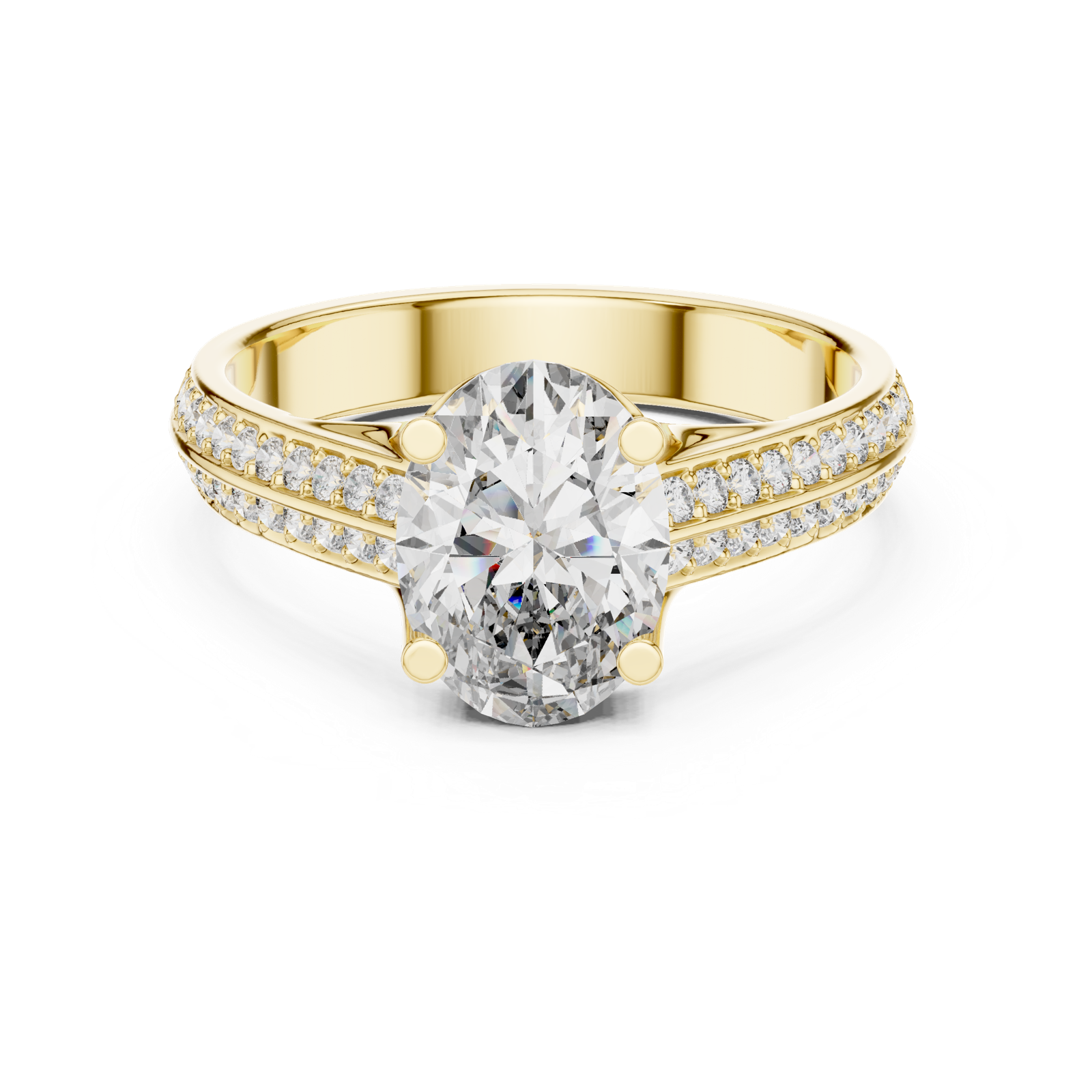 Gold Ring DDLR-192, Yellow Gold, view 4