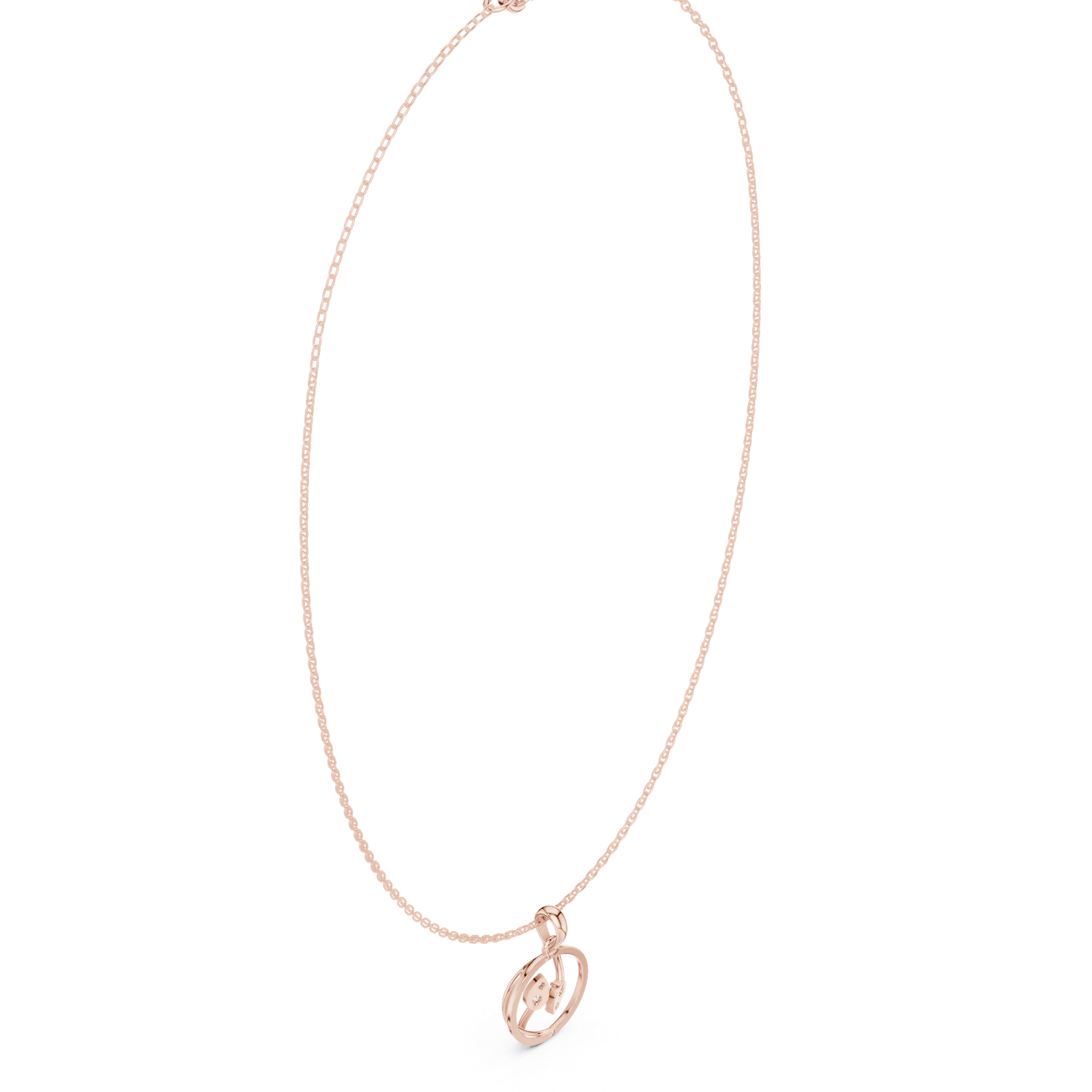 Gold Necklace SBWN (45), Rose Gold, view 2