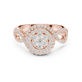 Gold Ring DDLR-757, Rose Gold, view 4