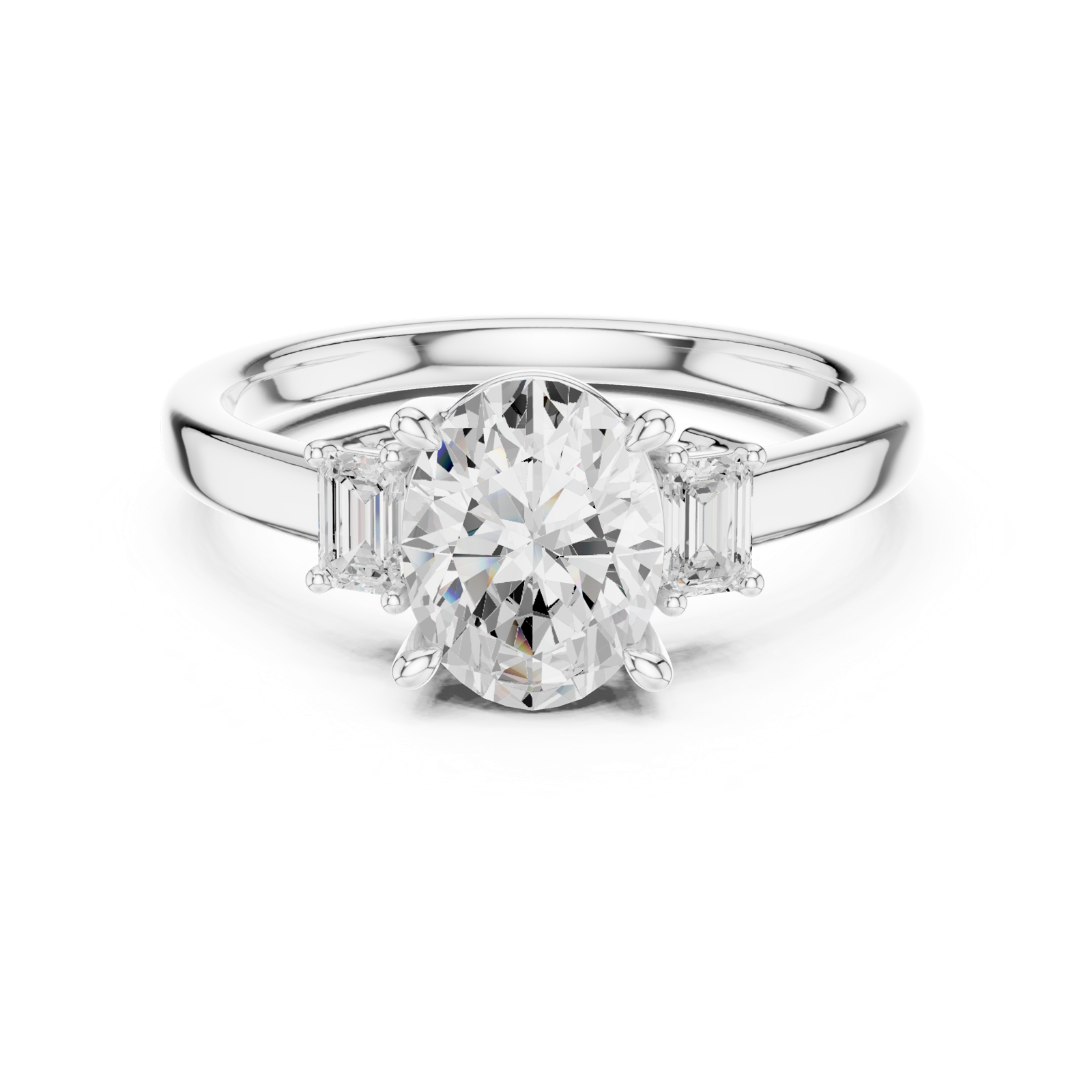 Gold Ring DDLR-869, White Gold, view 4