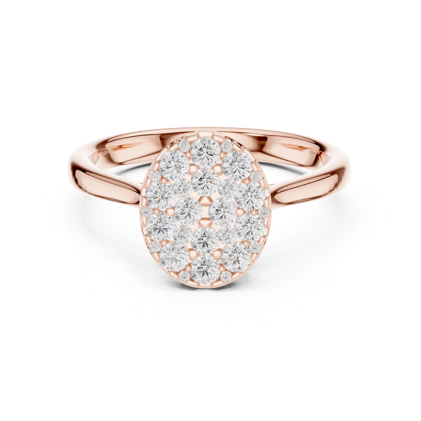 Gold Ring DDLR-782, Rose Gold, view 4