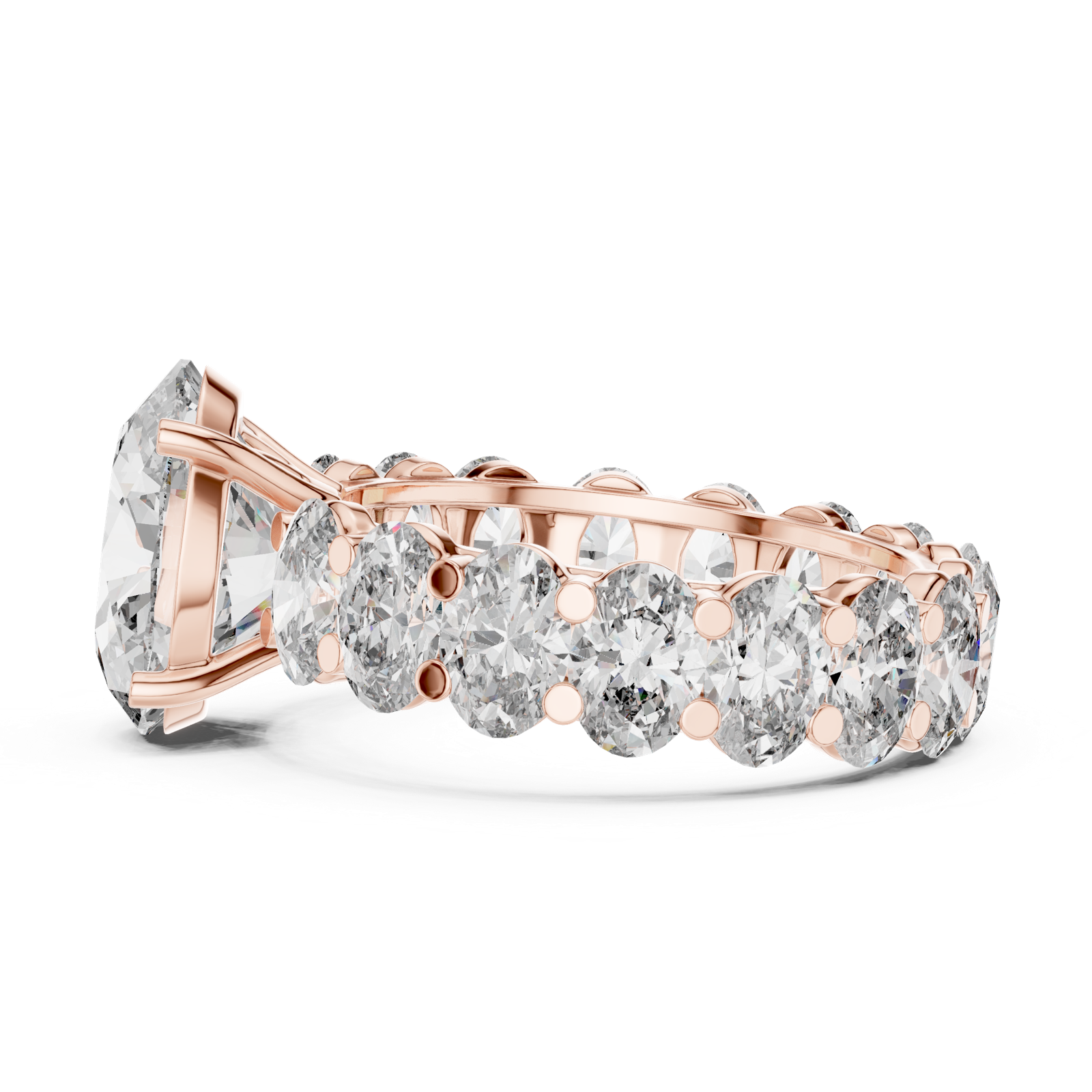 Gold Ring DDLR-198, Rose Gold, view 3
