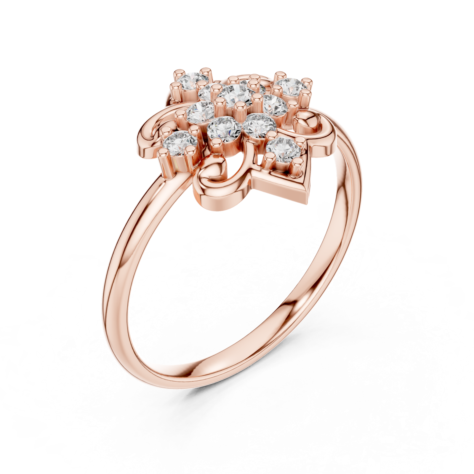 Gold Ring Ledis Ring, Rose Gold, view 2
