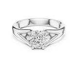 Gold Ring LR-0009, White Gold, view 4