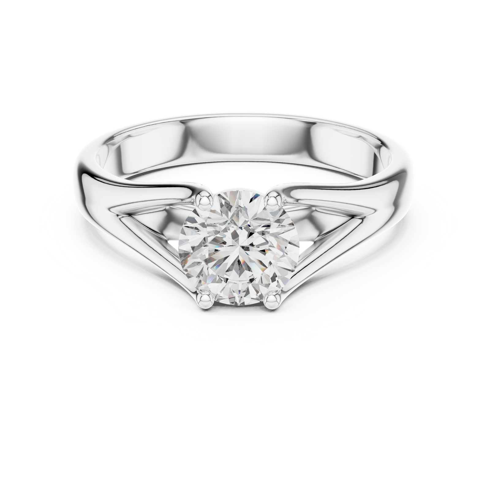 Gold Ring LR-0009, White Gold, view 4