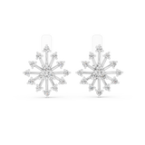 Gold Earrings L03-11, White Gold, view 4