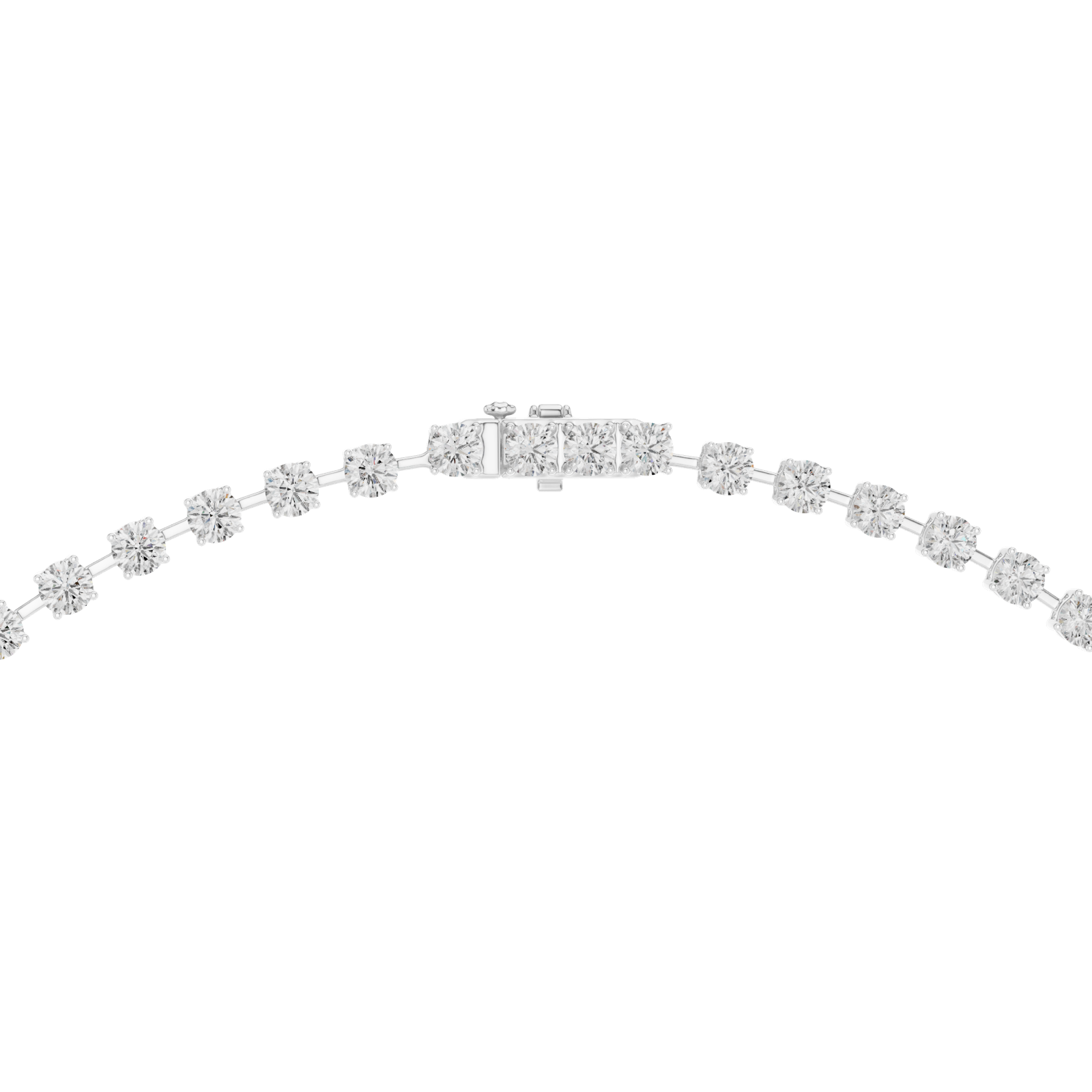 Gold Necklace GNK-0046, White Gold, view 4