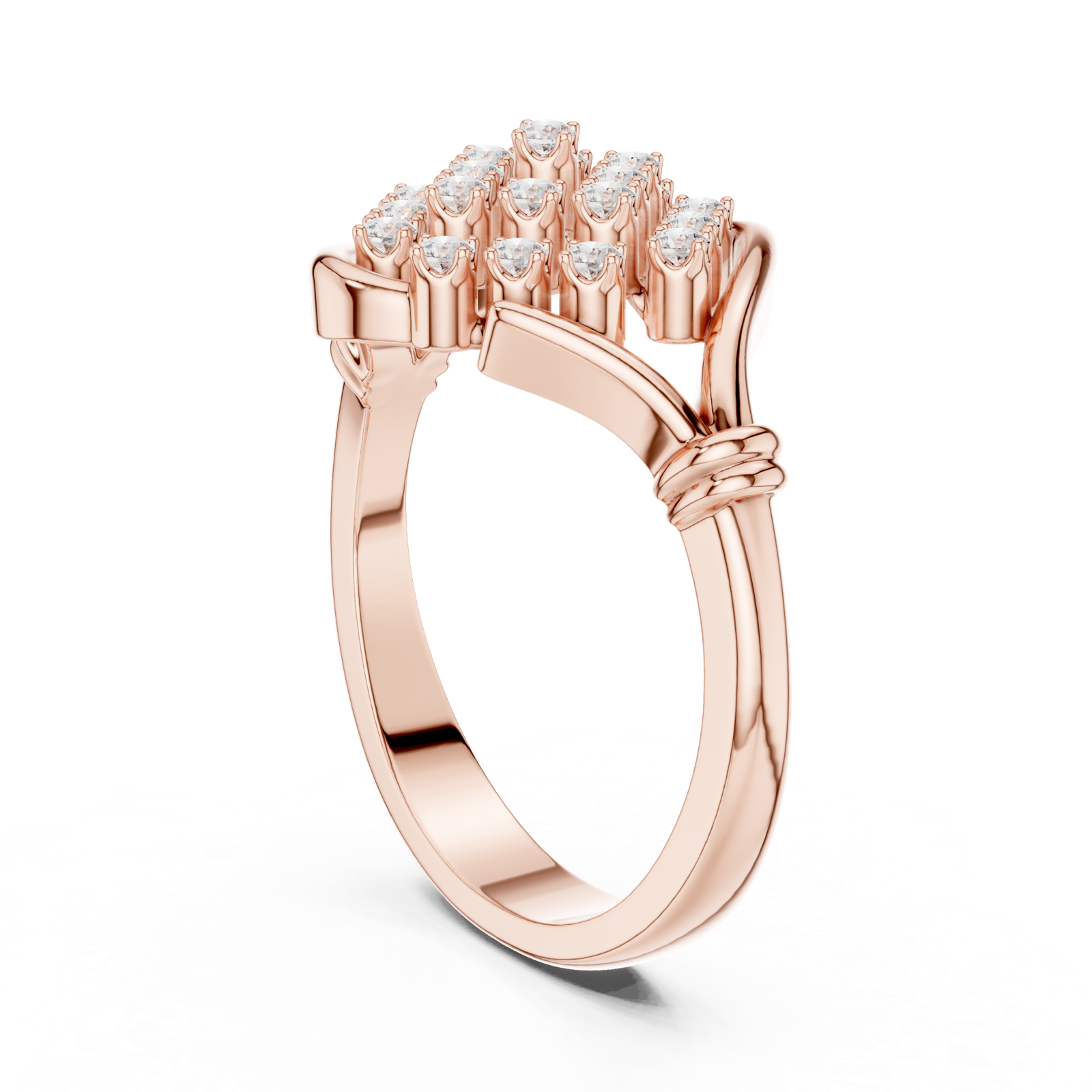 Gold Ring DDLR-760, Rose Gold, view 1