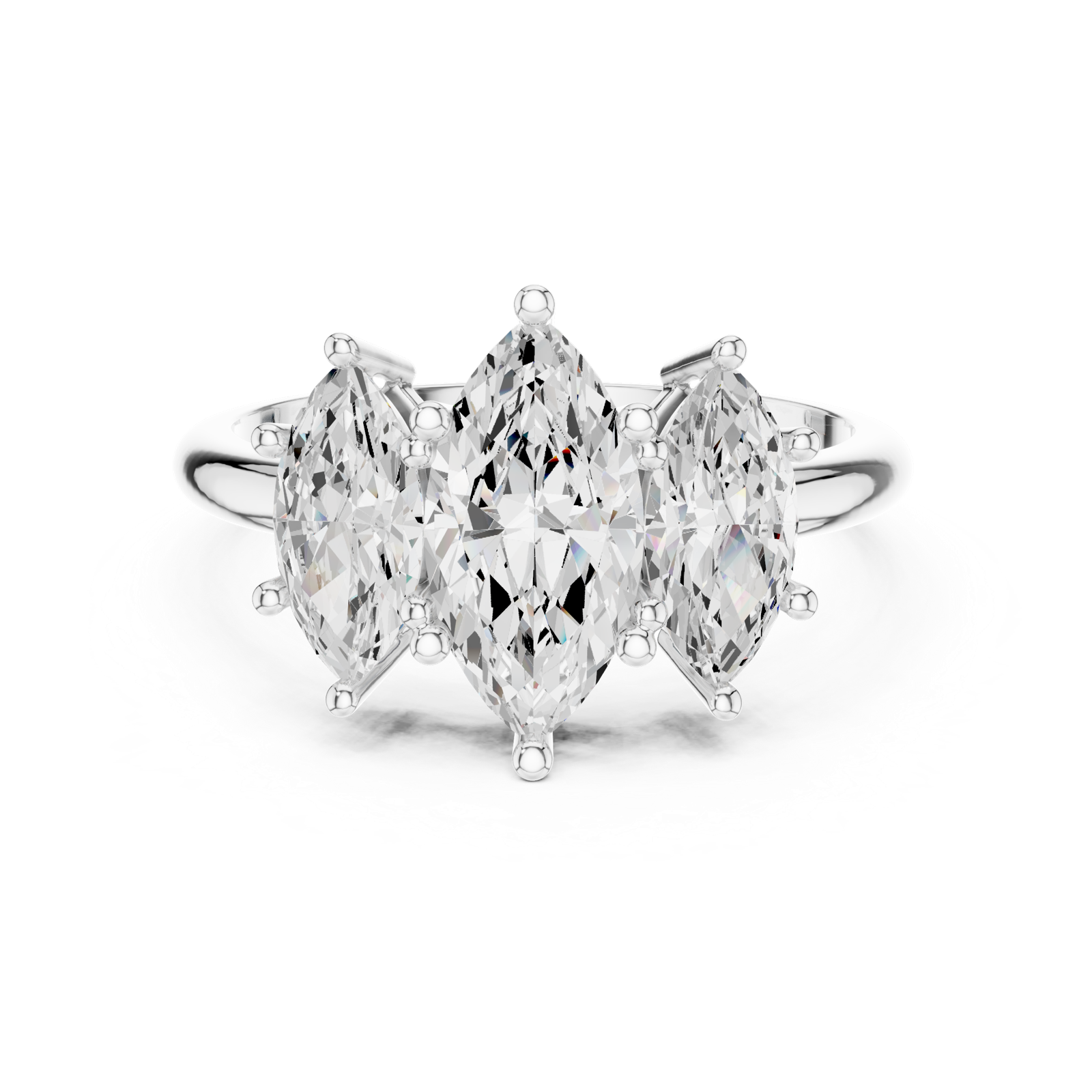Gold Ring DDLR-1106, White Gold, view 4