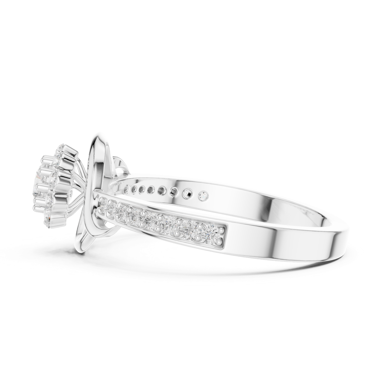 Gold Ring SBWR(46), White Gold, view 3