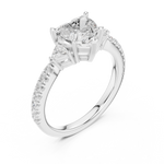 Gold Ring DDLR-858, White Gold, view 2