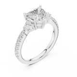 Gold Ring DDLR-858, White Gold, view 2