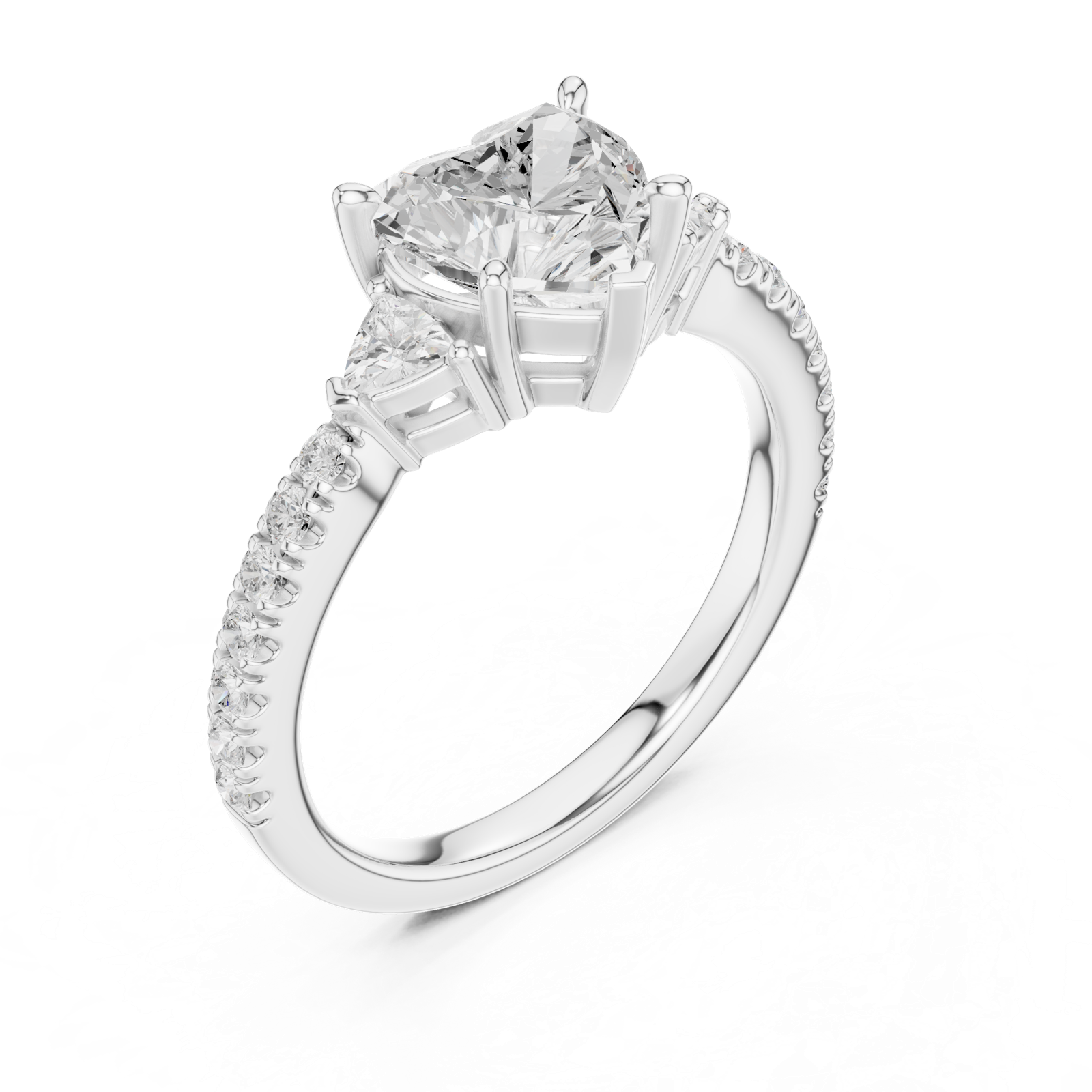 Gold Ring DDLR-858, White Gold, view 2
