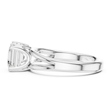 Gold Jewelry L36-7, Asscher center stone, White Gold, view 3