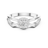 Gold Ring DDLR-837, White Gold, view 4