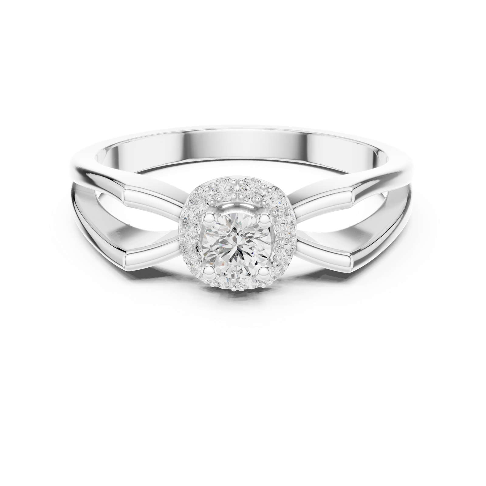 Gold Ring DDLR-837, White Gold, view 4
