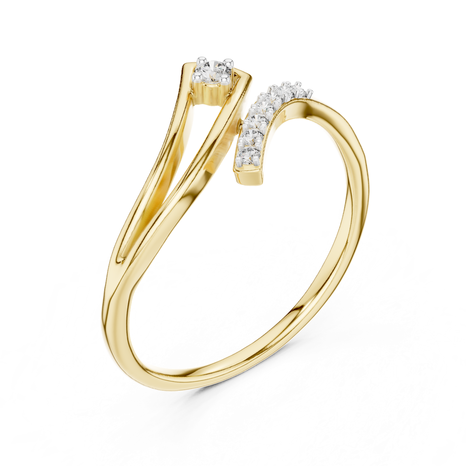 Gold Ring 12-10030@L, Yellow Gold, view 2
