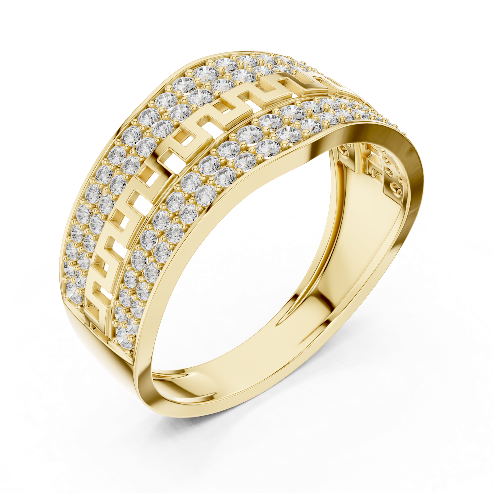 Gold Ring LR-01 (16), Yellow Gold, view 2
