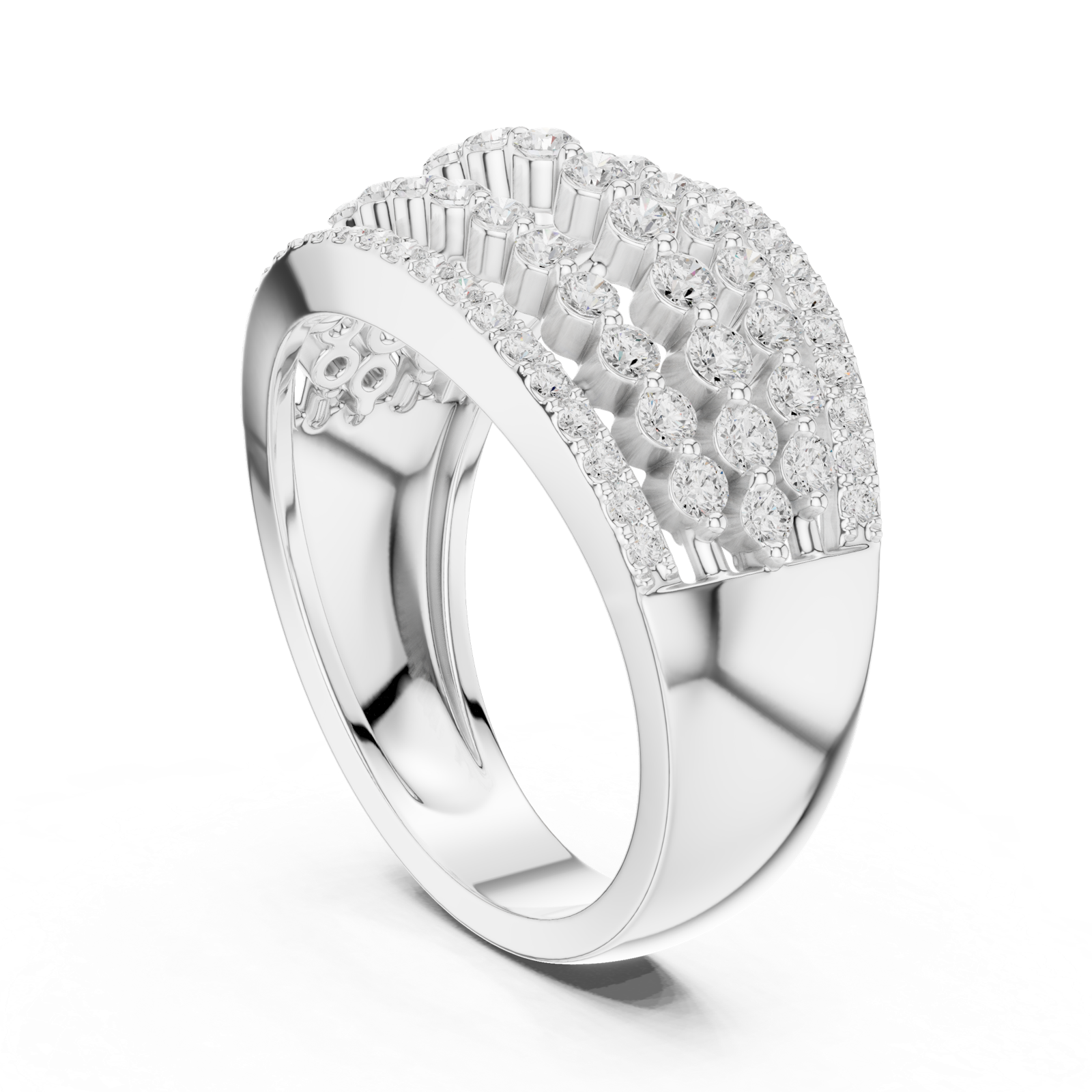 Gold Ring DDLR-759, White Gold, view 1