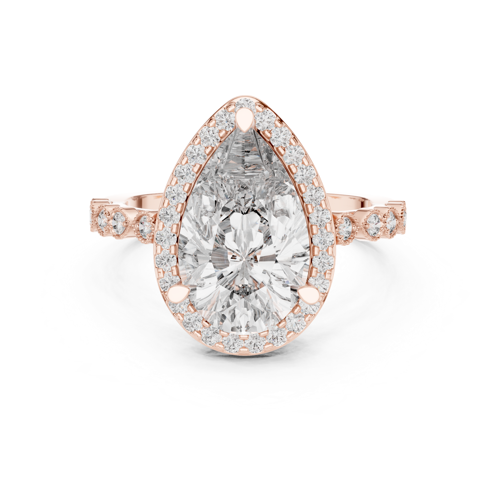 Gold Ring DDLR-186, Rose Gold
