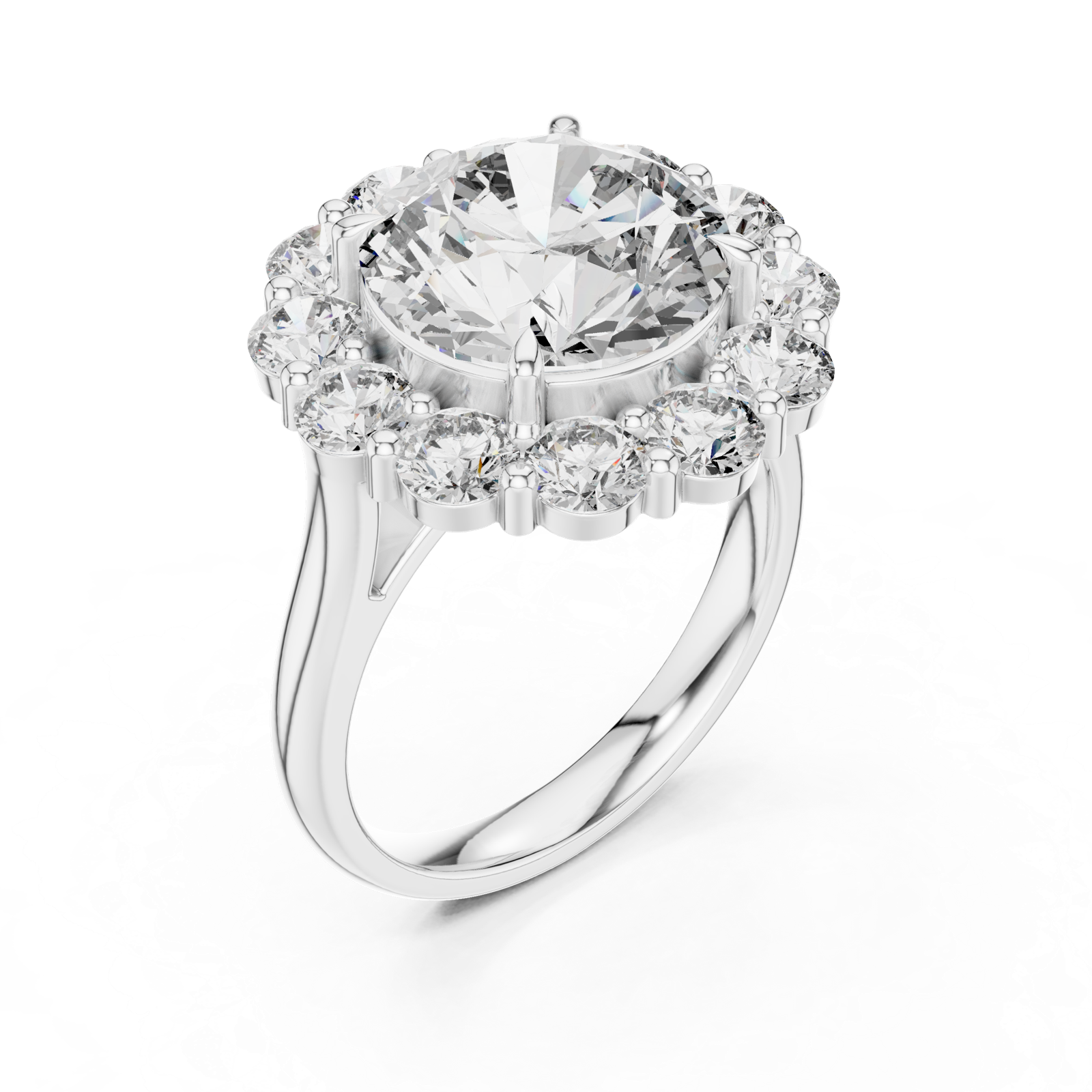 Gold Pendant 9-10025L_09, White Gold, view 2