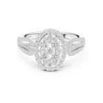 Gold Ring DDLR-758, White Gold, view 4