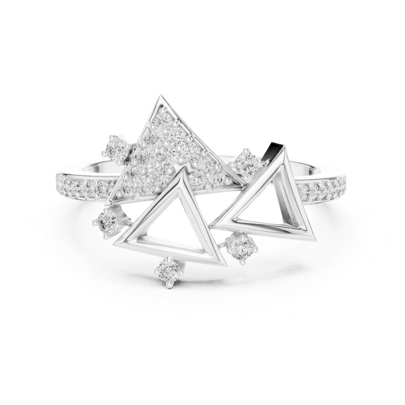 Gold Ring LR-01 (1), White Gold, view 4