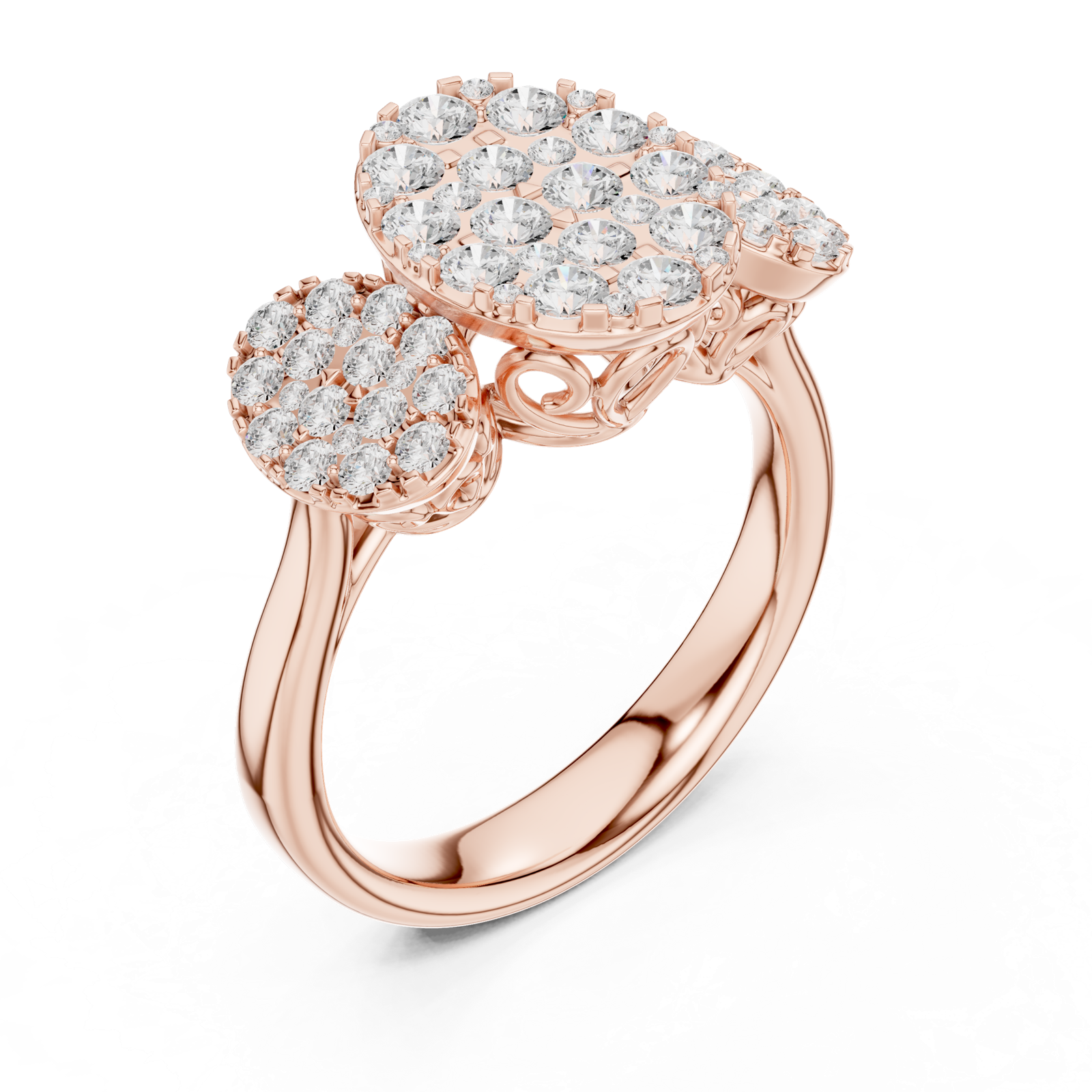 Gold Ring DDLR-779, Rose Gold, view 2