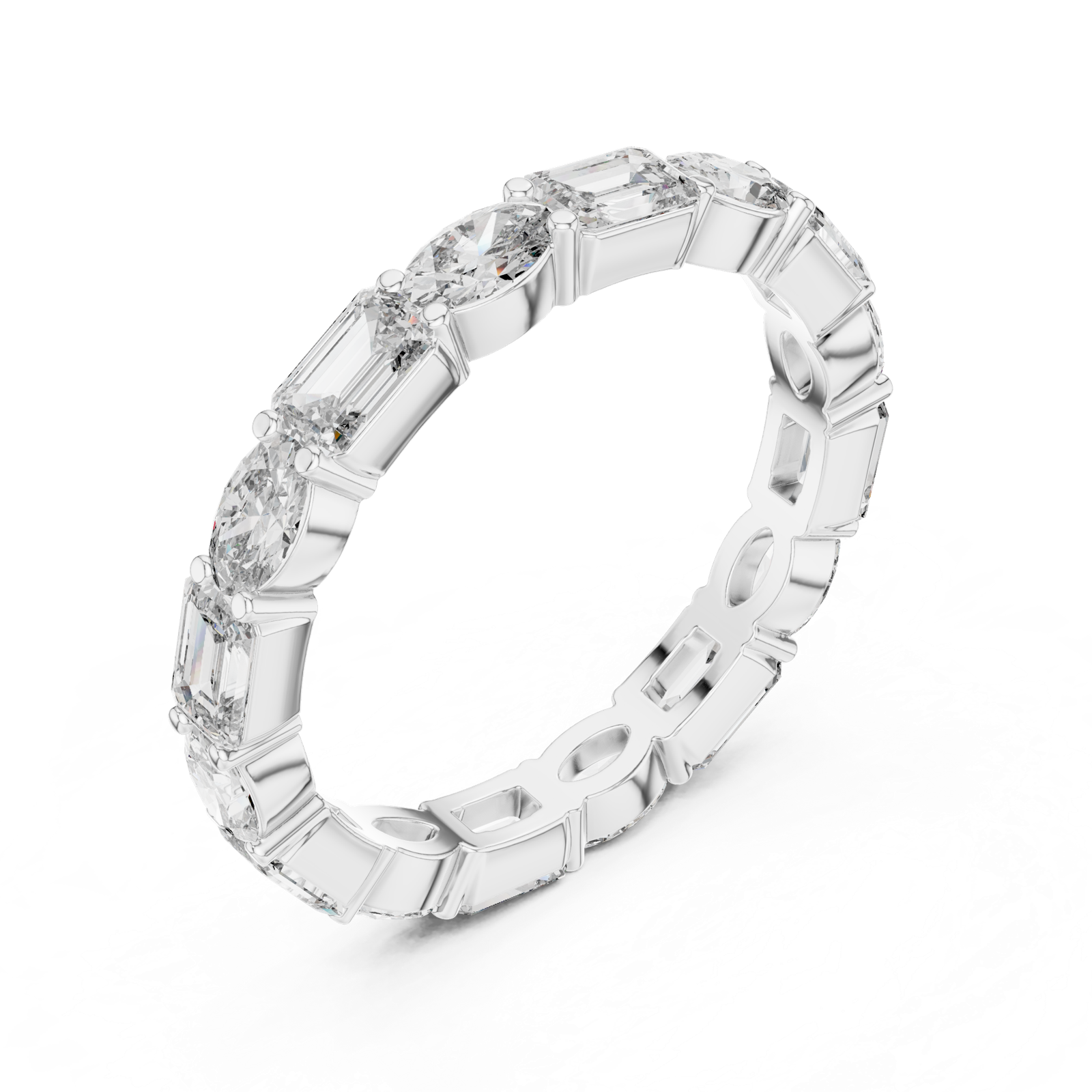 Gold Ring DDLR-230, White Gold, view 2