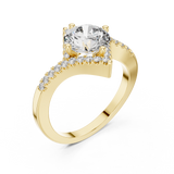 Gold Ring DDLR-156, Yellow Gold, view 2