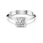 Gold Jewelry L36-8, Cushion center stone, White Gold, view 4