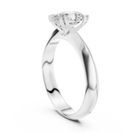 Gold Jewelry L36-8, Pear center stone, White Gold, view 1
