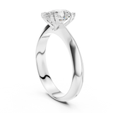 Gold Jewelry L36-8, Pear center stone, White Gold, view 1