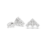 Gold Earrings 9-10065E, White Gold, view 1