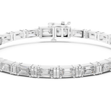 14K Solid Gold Lab Diamond Bracelet, White Gold