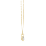 14K Solid Gold Lab Diamond Solitaire Pendant Necklace, Yellow Gold, view 3