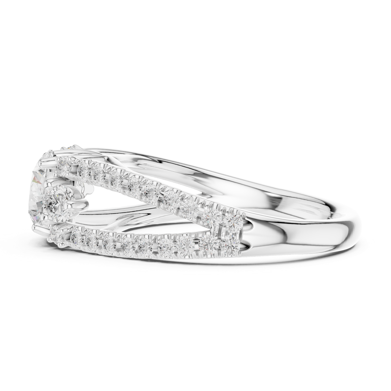 Gold Ring DDLR-682, White Gold, view 3