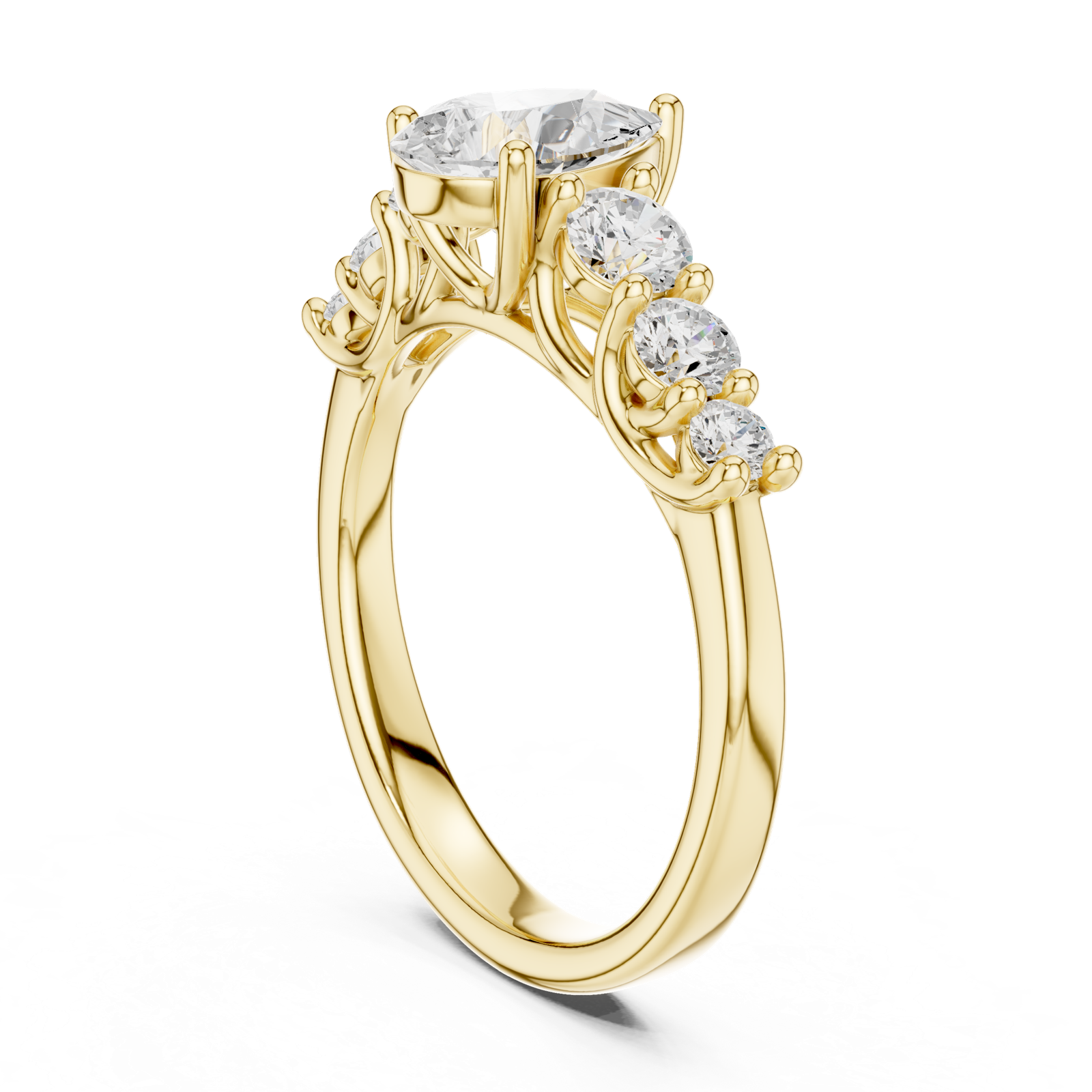 Gold Ring DDLR-705, Yellow Gold, view 1