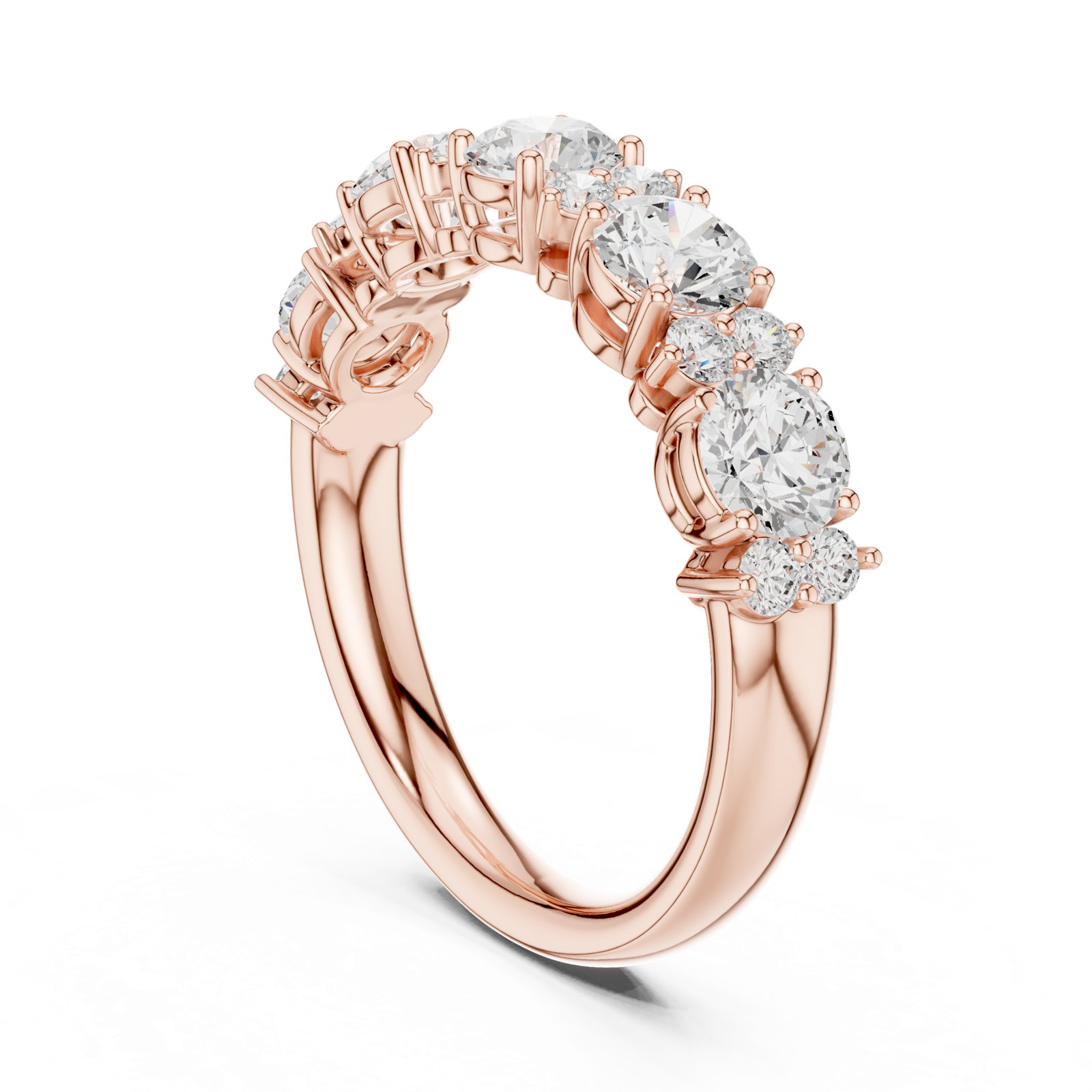 Gold Ring DDLR-697, Rose Gold, view 1