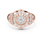 Gold Ring DDLR-768, Rose Gold, view 4