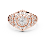 Gold Ring DDLR-768, Rose Gold, view 4