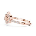 Gold Ring LR-01 (61), Rose Gold, view 3