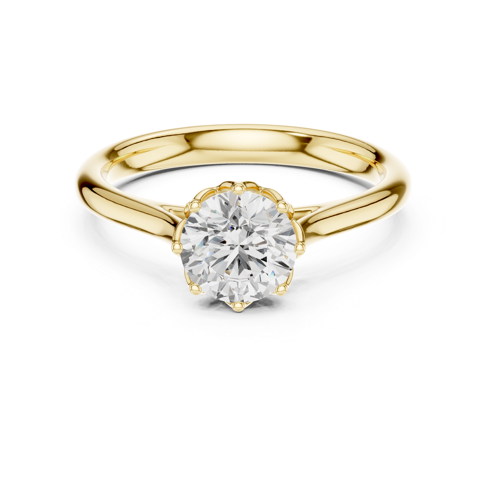 Gold Ring DDLR-648, Yellow Gold, view 4