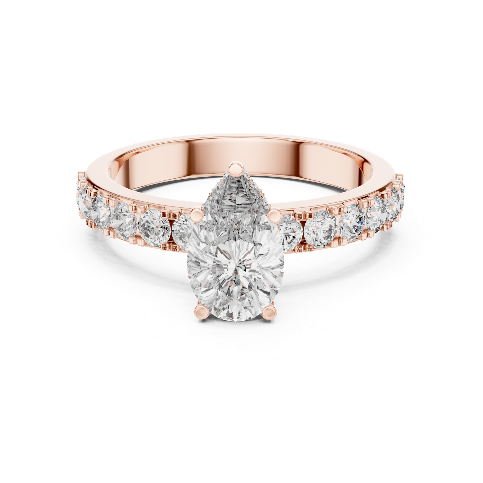 Gold Ring LR-0173, Rose Gold, view 4