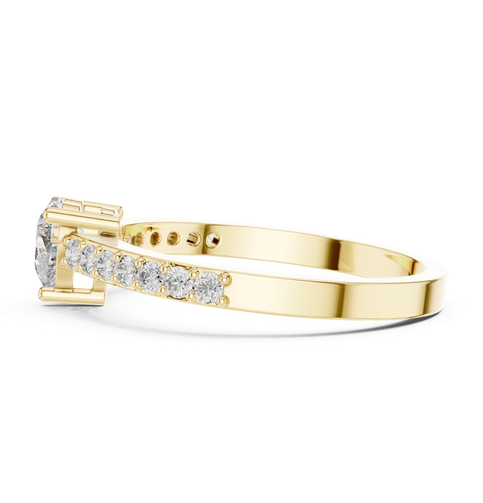 Gold Ring ABR-31, Yellow Gold, view 3